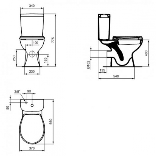Унитаз Vidima Сева Фреш E405861- купить в интернет-магазине Керасант