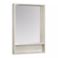 Зеркальный шкаф Акватон Флай 60 Дуб КРАФТ бел Фото 1