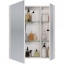 Зеркальный шкаф Dreja Prime 60 см, 2 дверцы, 2 стеклянные полки, белый Фото 2