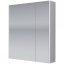 Зеркальный шкаф Dreja Prime 60 см, 2 дверцы, 2 стеклянные полки, белый Фото 1